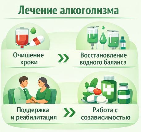 лечение алкоголизма в Красногорске этапы